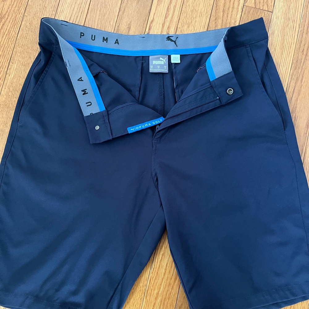 PUMA Golf Shorts, Navy, 32 inch waist, 9” inseam
